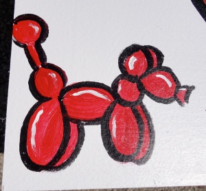 painted balloon dog